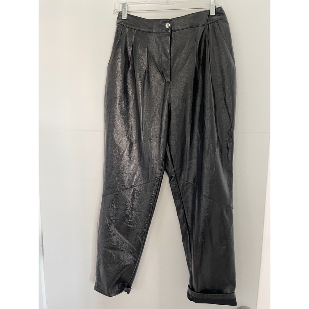 Top shop leather pants with tag